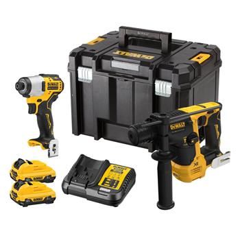 DeWALT Ensemble d'outils compacts avec batterie 12 V, 2 batteries, TSTAK DCK2104L2T