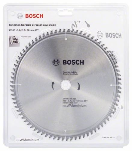 BOSCH Lame de scie Eco pour Aluminium 254x3.0/2.2x30 96T 2608644395