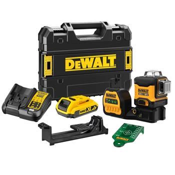 DeWALT set DCD701 perceuse visseuse + DCE089 Laser croix vert 12V 2,0 Ah Li-Ion en étui TSTAK DCK212D2T