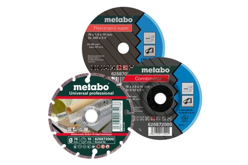 METABO Jeu de démarrage de disques à tronçonner diamètre 76 mm (3 pièces) 626879000