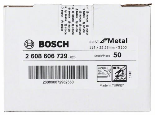 BOSCH Meule fibre R574, idéale pour le métal D = 115 mm ; G = 100 2608606729