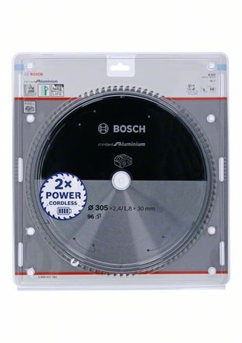 Lame de scie BOSCH pour scies sans fil ; Norme pour aluminium 305x30x2,4/1,8x96T 2608837782