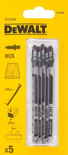 Lame de scie DeWALT HCS, pour bois, 100 mm (5 pièces) DT2049