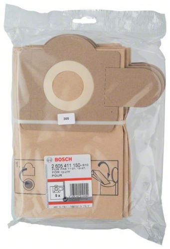 BOSCH Sacs filtrants en papier PAS11-21 (5 pièces) 2605411150