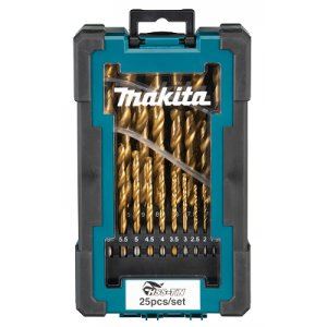 MAKITA jeu de forets à métaux HSS-TiN 1-13 mm (0,5 mm chacun), 25 pièces, paquet de 6 pièces D-72235-6