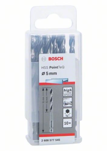 BOSCH Foret pour métal HSS PointTeQ HEX avec tige à 6 pans ; 5,0 mm 2608577545