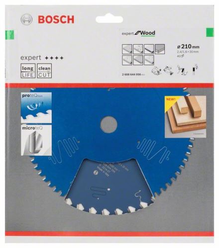 BOSCH Lame de scie Expert pour le bois 210 x 30 x 2,4 mm, 40 2608644056