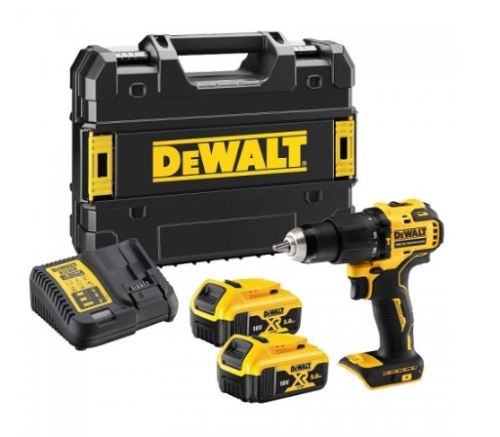 Perceuse à percussion sans fil Dewalt 18V 2x5,0Ah DCD709P2T