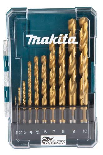 MAKITA jeu de forets HSS-TiN économique pour le métal 10 pièces D-72849