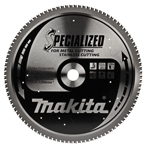 Lame de scie MAKITA acier inoxydable SPECIALIZED 305x1,95x25,4 mm 100 dents B-23123