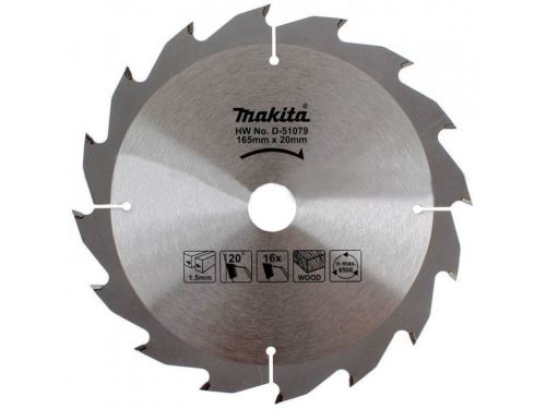 Lame de scie à bois MAKITA SPECIALIZED 165x1,5x20 mm 16 dents D-51079