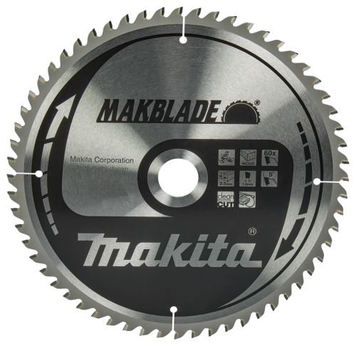 Lame de scie à bois MAKITA MAKBLADE 260x2,3x30 mm 60 dents B-32801