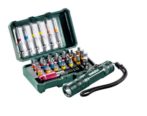 METABO Jeu d'embouts (29 pièces) + lampe de poche 626721000