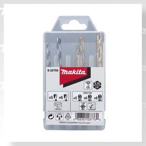 MAKITA jeu de forets métal/bois 5;6;8/5;6 mm, tige HEX 1/4", 5 pcs D-20769