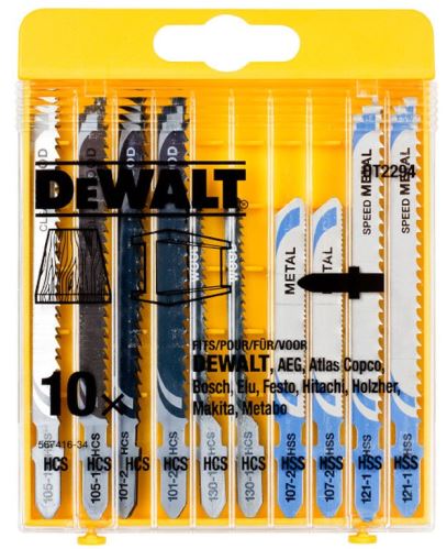 DEWALT Jeu de lames pour bois, métal, plastique, 10 pcs DT2294