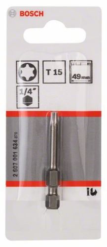 BOSCH Embout de tournevis extra dur Extra-Hart T15, 49 mm 2607001634