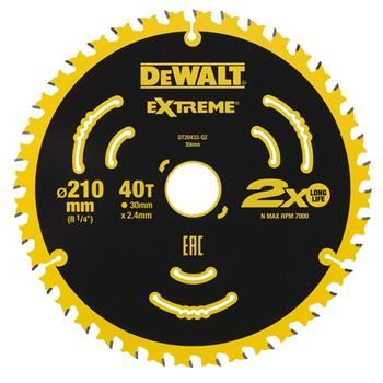 Lame de scie DeWALT (pour DWE7485, DT20433) 210 x 30 mm, 40 dents, ATB 7° DT20433