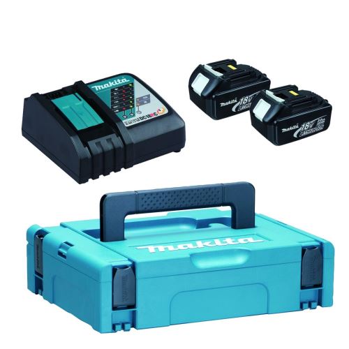 MAKITA Li-ion LXT 18V ensemble 2 pièces BL1830B+1 chargeur DC18RC+1 pièce Makpac 197952-5