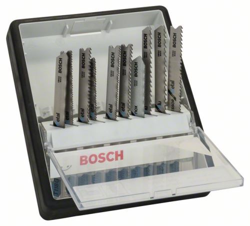 Jeu de 10 lames de scie BOSCH Robust Line Metal Expert, avec tige TT 118 G ; T118A ; T 118 B ; T 118 EOF ; T 118 AF ; T 118BF; T 118 GFS ; T 227 D ; T 127 D ; T123X2607010541