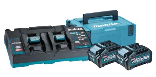 MAKITA Ensemble Li-ion XGT 40V 2 pièces BL4040+1 pièce DC40RB+1 pièce Makpac 191U00-8