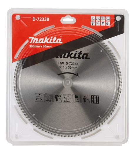 MAKITA lame de scie bois 305x2,8x30 mm 100 dents D-72338