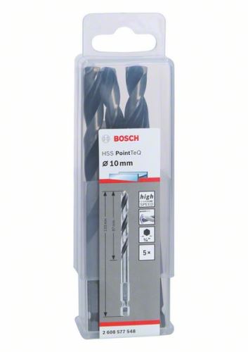 BOSCH Foret pour métal HSS PointTeQ HEX avec tige à 6 pans ; 10,0 mm 2608577548