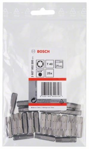 BOSCH Embout de tournevis extra dur Extra-Hart T40, 25 mm (25 pièces) 2607002500