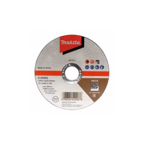 Disque à tronçonner en acier inoxydable MAKITA 125x1,2x22,23 mm B-64593