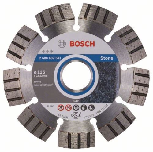 BOSCH Disque à tronçonner diamanté Best for Stone 115 x 22,23 x 2,2 x 12 mm 2608602641