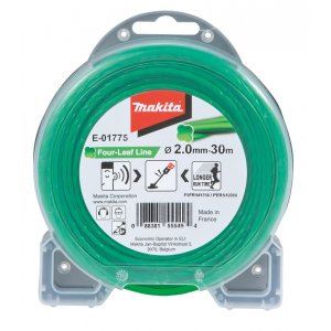 MAKITA fil nylon 2,0 mm, vert, 30m, spécial pour machines à batterie E-01775