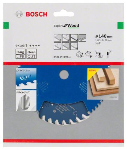 BOSCH Lame de scie Expert pour le bois 140 x 20 x 1,8 mm, 36 2608644009