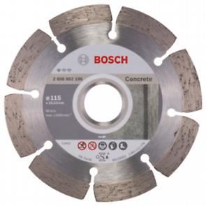 BOSCH Disque à tronçonner diamanté Standard pour Béton 115 x 22,23 x 1,6 x 10 mm 2608602196