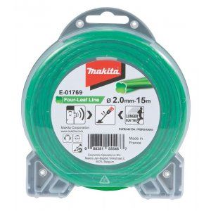 MAKITA fil nylon 2,0 mm, vert, 15 m, spécial pour machines à batterie E-01769