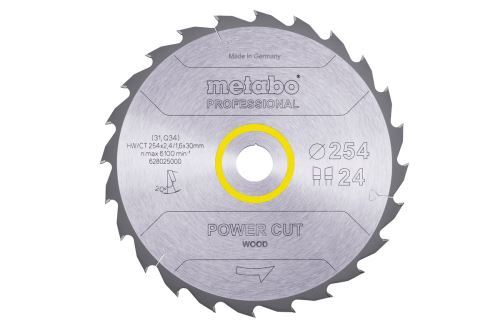 METABO Lame de scie HW/CT 254 x 30 mm, 24 dents (pour TS 254) 628025000