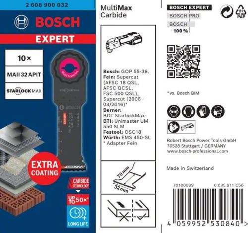 BOSCH EXPERT STARLOCKMAX MAII32APIT, 10 pièces 2608900032