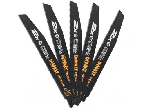 Lame de scie de démolition DeWALT pour scies alternatives, 228 mm, 6 TPI, (5 pcs) DT2308L