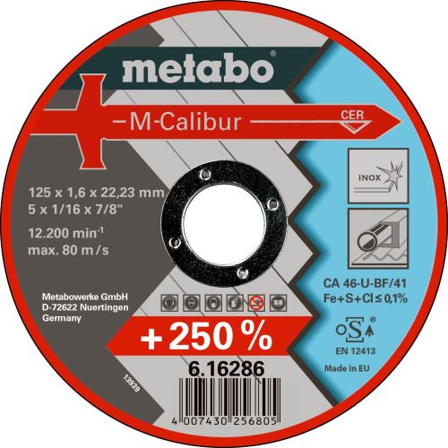 METABO Meule M-CALIBUR 115 x 1,6 x 22,23 INOX, TF 41 616285000