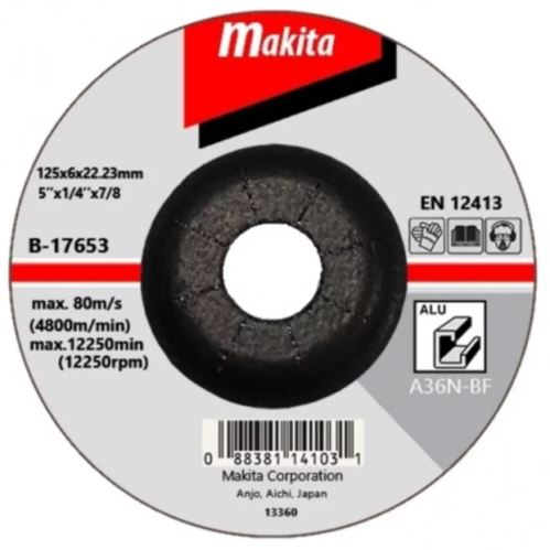 MAKITA disque abrasif aluminium 125x6x22,23 mm B-17653