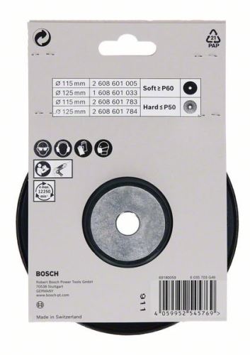 Plaque de sol BOSCH 125 mm ; Dur; écrou M14 2608601784