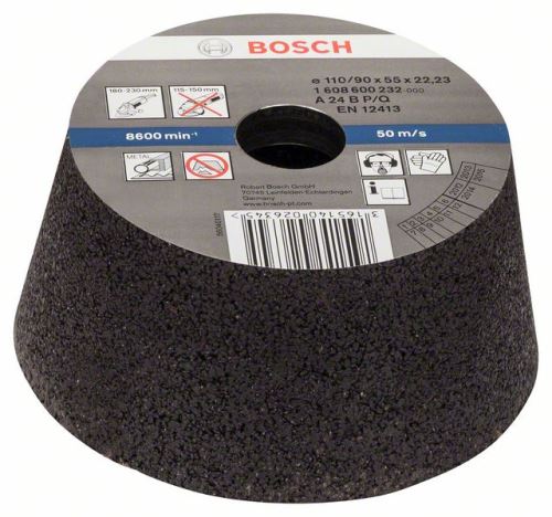 BOSCH Pot de broyage, conique - métal/fonte 90 mm, 110 mm, 55 mm, 24 1608600232