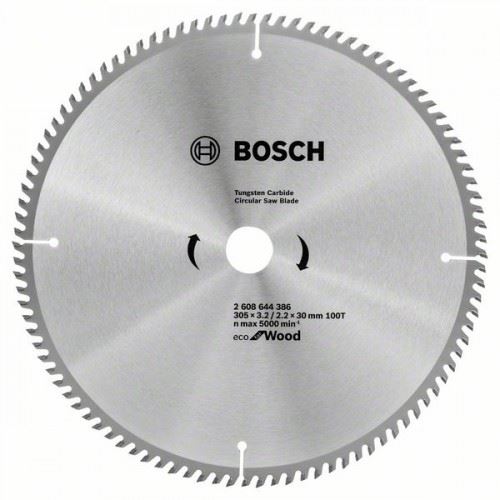 BOSCH Lame de scie Eco pour bois 305x3,2/2,2x30 100T 2608644386