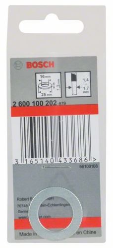 BOSCH Bague de réduction pour lames de scie 25 x 16 x 1,2 mm 2600100202