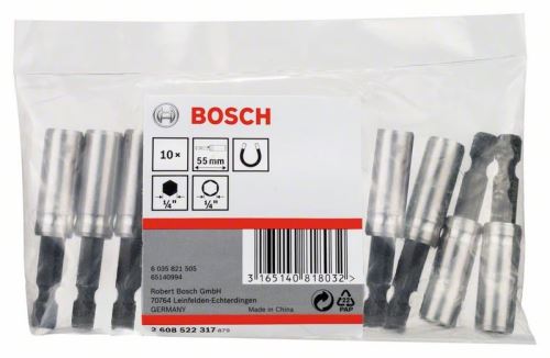 BOSCH Support universel avec tige hexagonale 1/4", magnétique (10 pièces) 2608522317