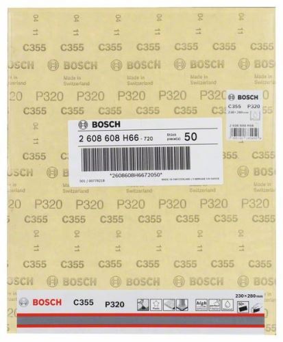 BOSCH Papier abrasif C355 230 x 280 mm, 320 2608608H66