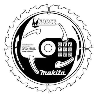 Lame de scie à bois MAKITA MFORCE 210x2,3x30 mm 16 dents B-07973