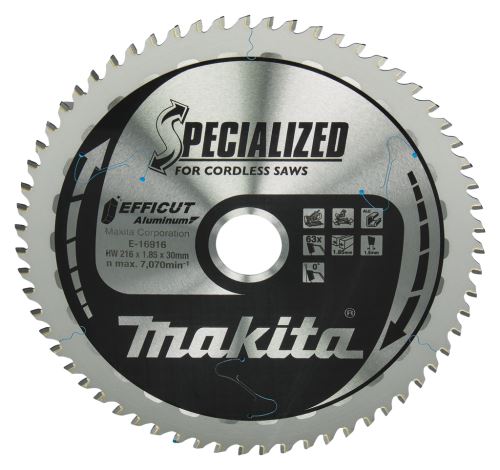 MAKITA lame de scie aluminium Efficut 216x1,85x30 mm 63 dents E-16916