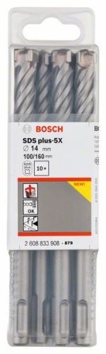 BOSCH Marteau perforateur SDS-plus-5X 14 x 100 x 160 mm (10 pièces) 2608833908