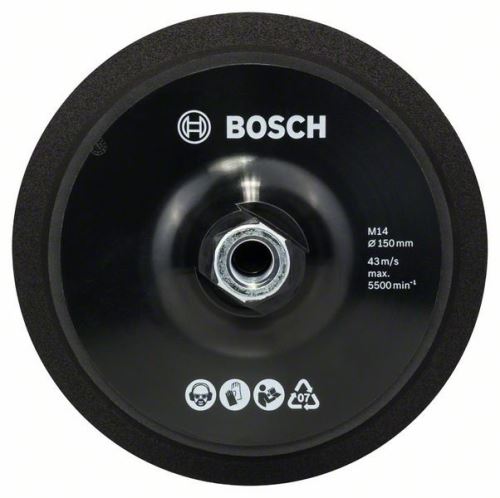 BOSCH Plaque de support M14, diamètre 150 mm, avec fermeture auto-agrippante Diamètre = 150 mm 2608612027