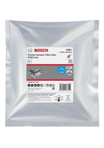 BOSCH EXPERT PRISMA disque fibre R782,180,P120,25 pièces 2608621831