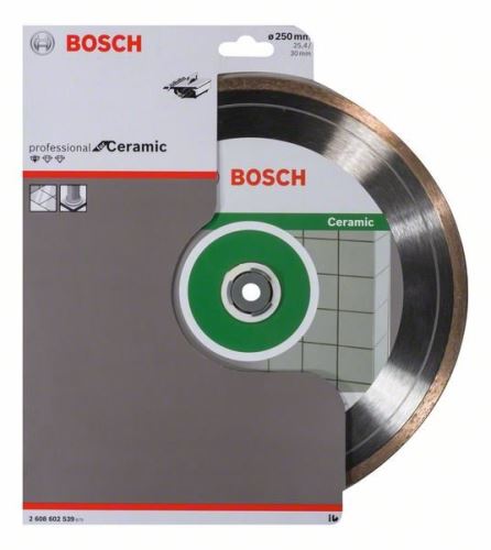 BOSCH Disque à tronçonner diamanté Standard pour Céramique 250 x 30+25,40 x 1,6 x 7 mm 2608602539